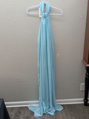 NWT Aqua Blue Chiffon Jumpsuit